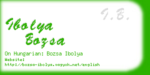 ibolya bozsa business card